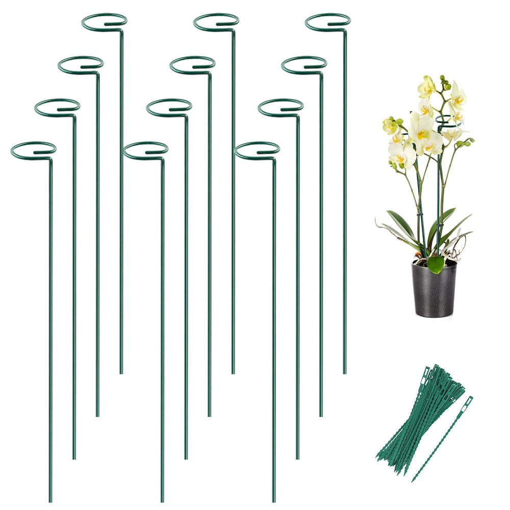 joyhalo 24 Inch Plant Support Stakes green metal set