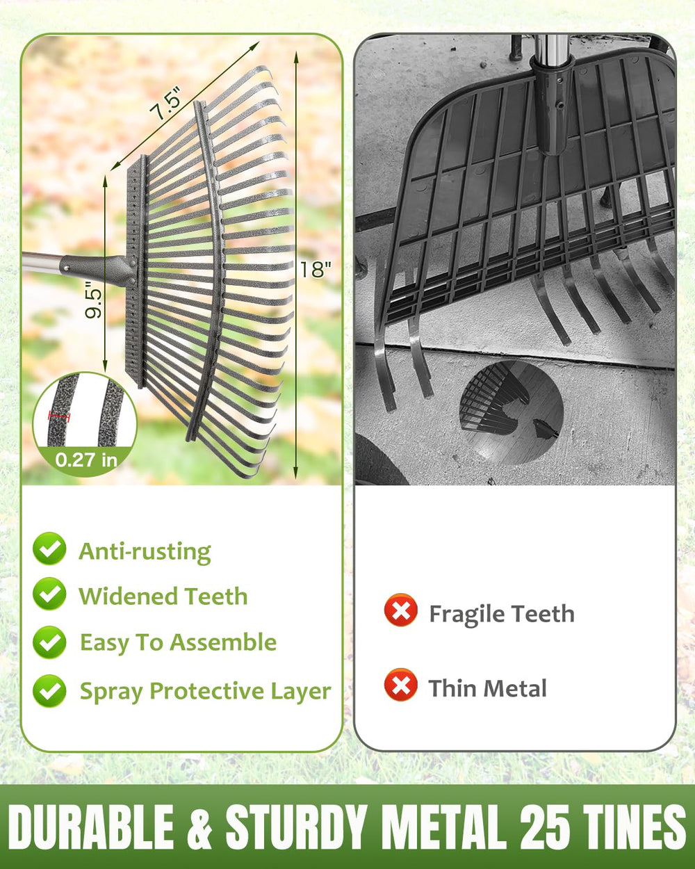 joyhalo Leaf Rake Set packaging display