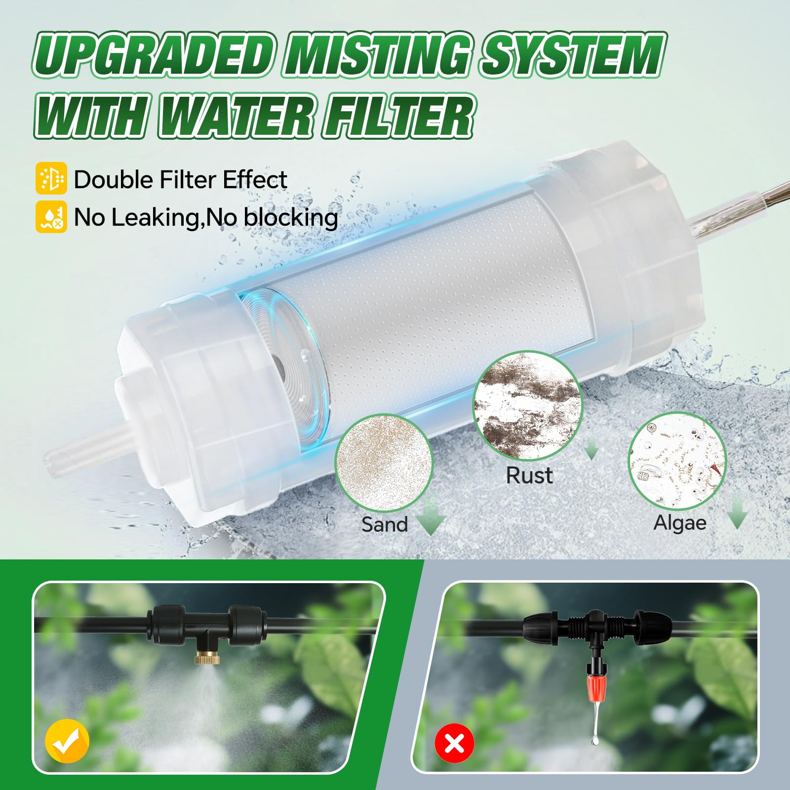 joyhalo outdoor misting system in garden