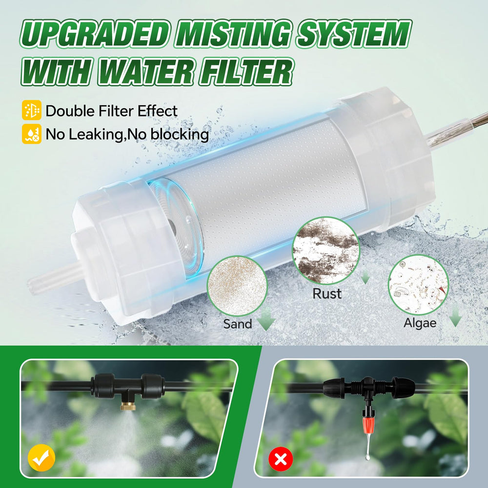 joyhalo outdoor misting system in garden