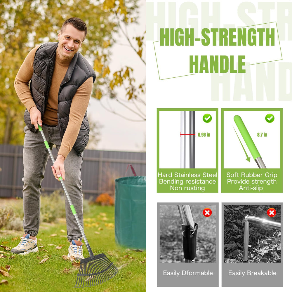 joyhalo rake set in a garden setting