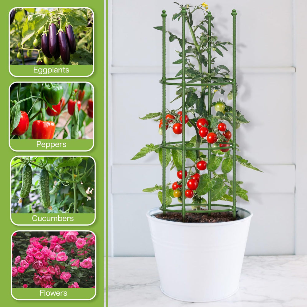 joyhalo Tomato Cages stacked for storage