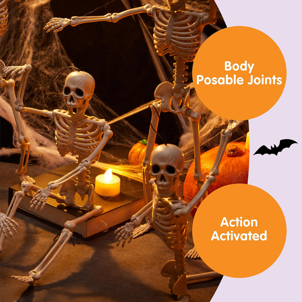 JOYIN 16 inch skeletons with attached hooks for hanging