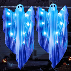JOYIN 2 pcs 35.5-inch light-up ghost decorations with blue lights