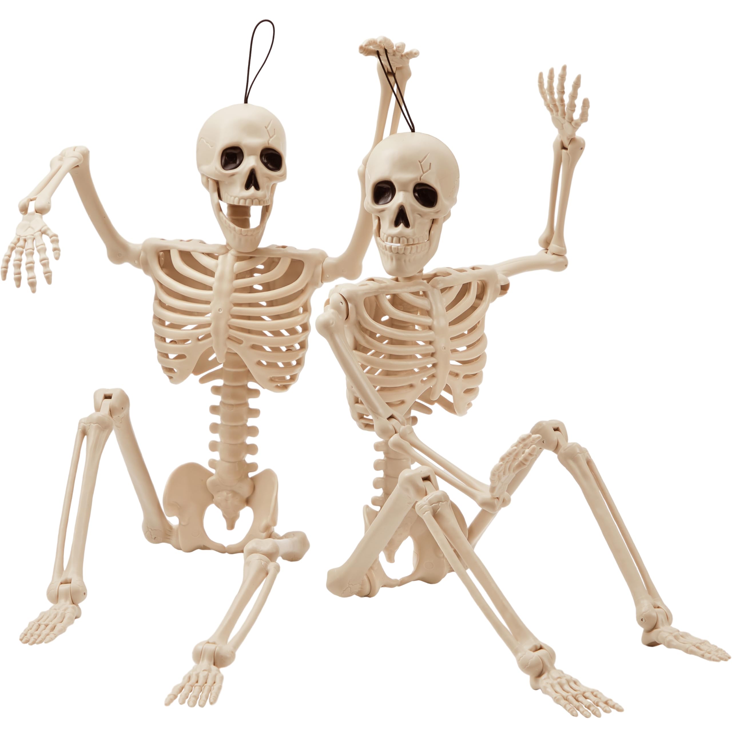 JOYIN 24-inch Halloween skeleton front view with posable joints