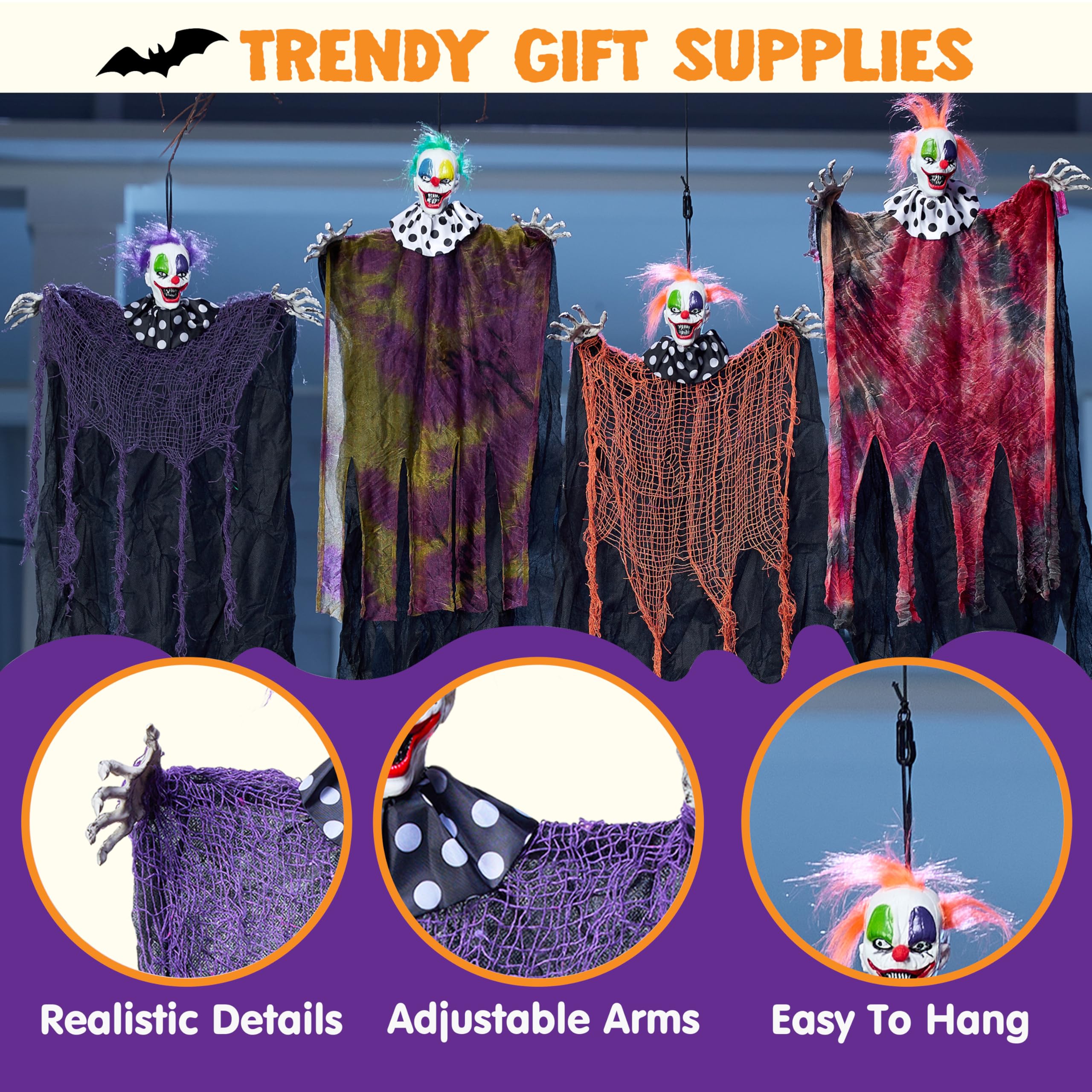 JOYIN 29-inch purple clown decoration in garden