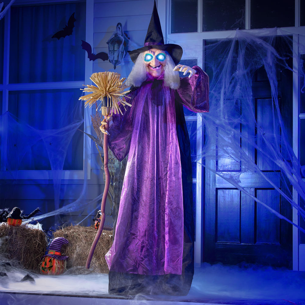 JOYIN 72-inch Animated Witch with scary sounds activated