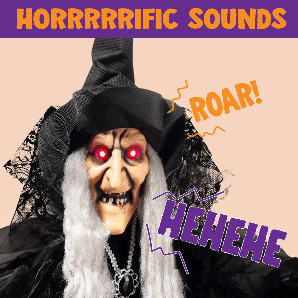 JOYIN animated witch glowing with sound activation