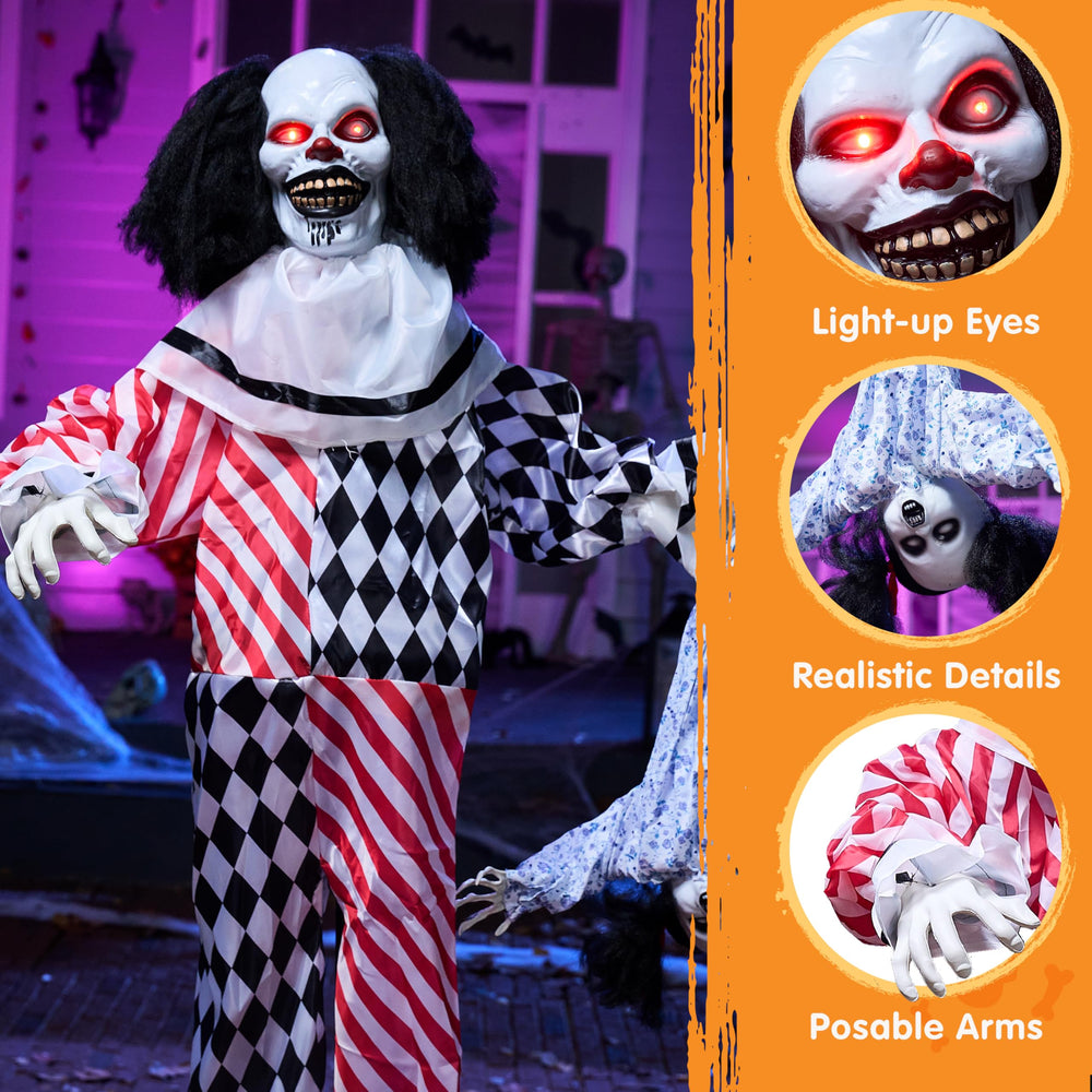 JOYIN clown standing in a Halloween outdoor setting