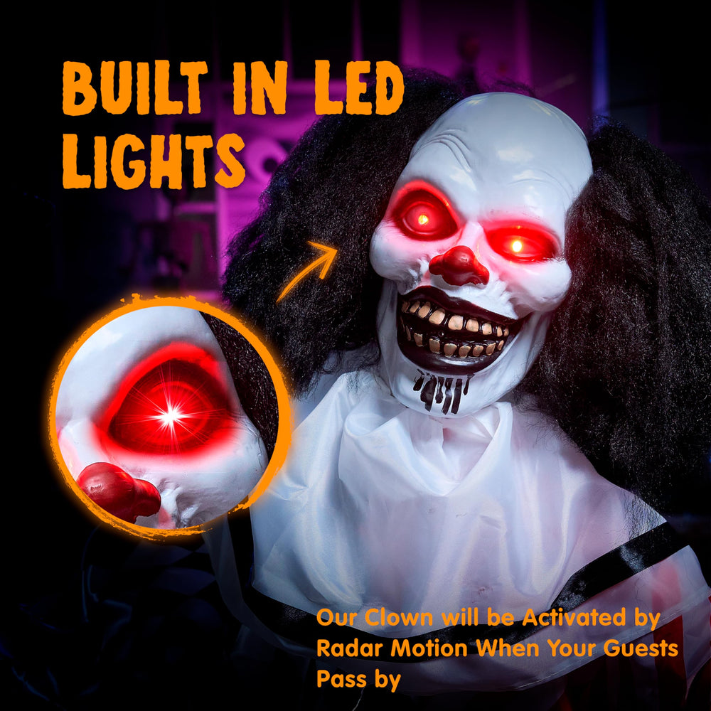 JOYIN clown with glowing eyes and creepy expression