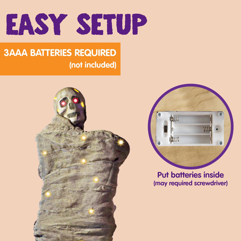 JOYIN Cocoon Corpse in indoor Halloween decor setup