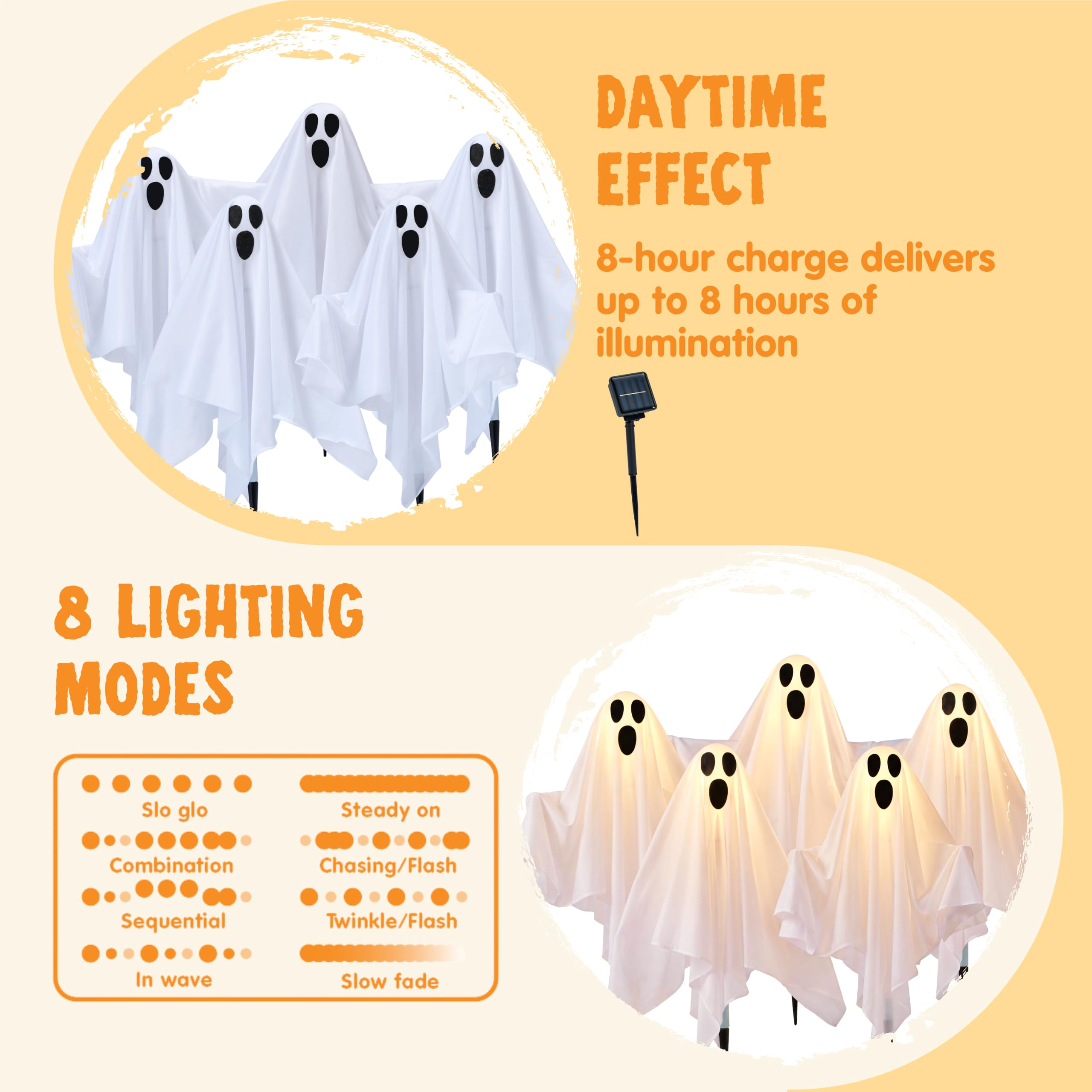 JOYIN ghost lights in Halloween outdoor party setup