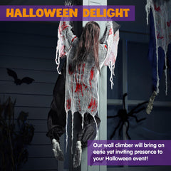 JOYIN Halloween Climbing Zombies displayed in a haunted house setting