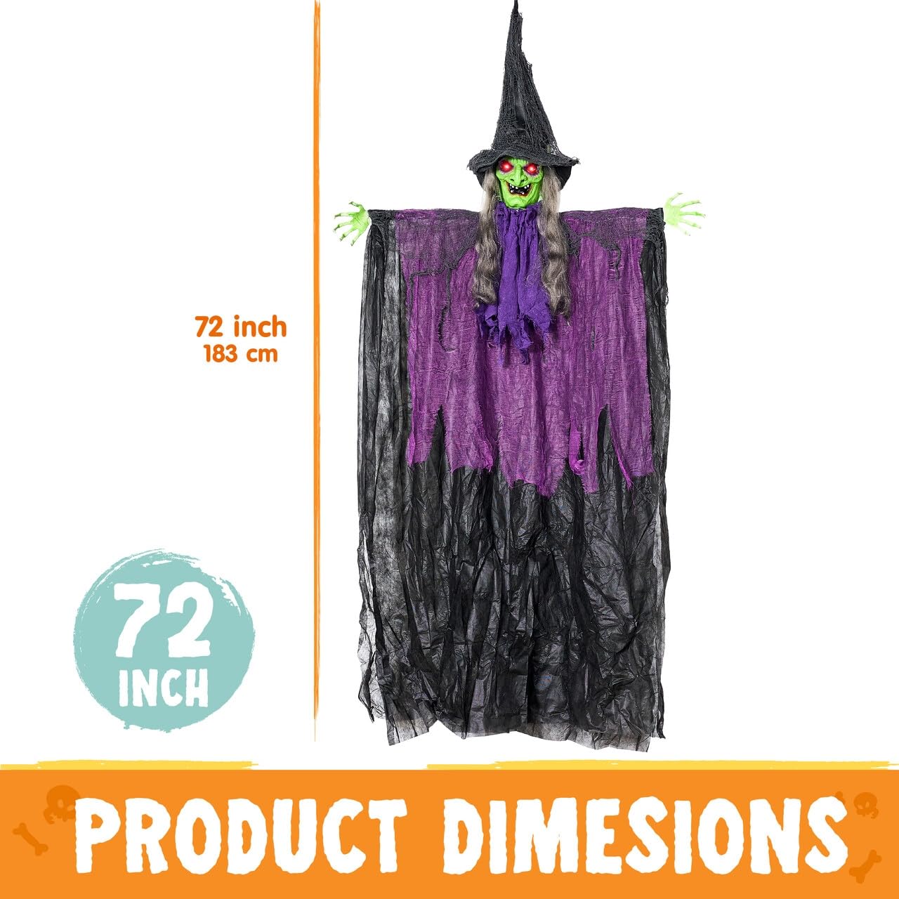 JOYIN Halloween decoration setup with witch in a garden