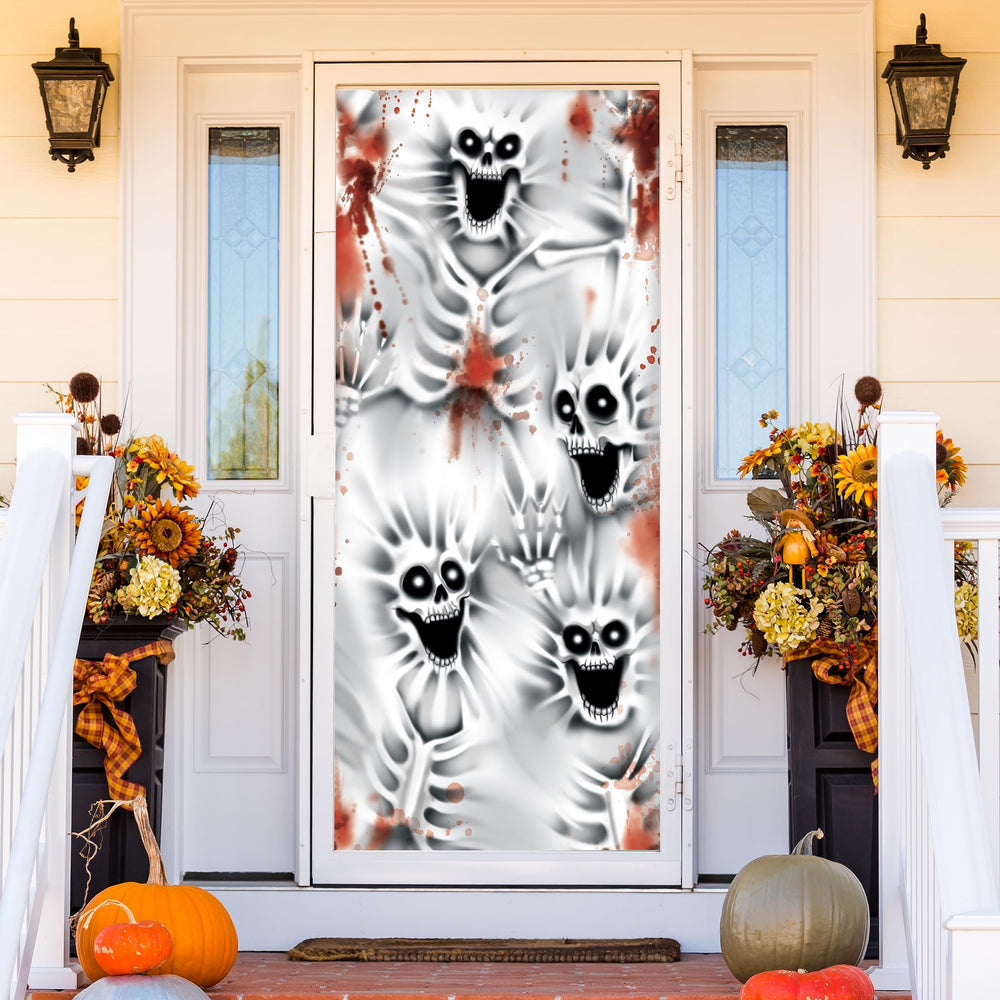 JOYIN Halloween door cover with 3D effect on display