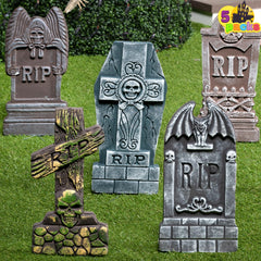 JOYIN Halloween Foam Tombstone front view with unique design