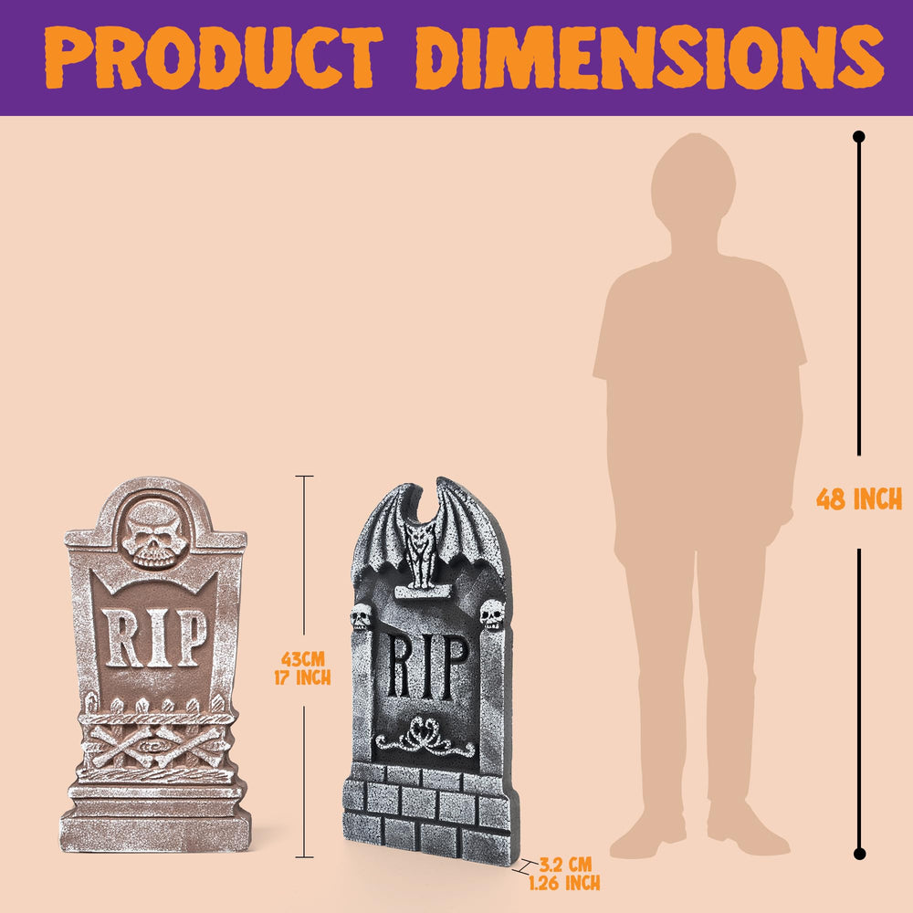 JOYIN Halloween Foam Tombstone showing realistic finish