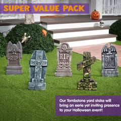 JOYIN Halloween Foam Tombstone side view showing thickness