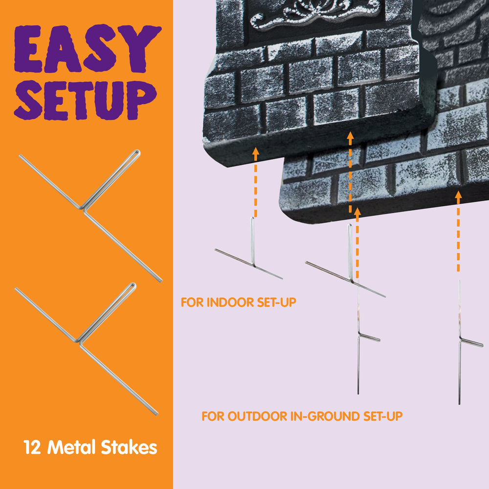 JOYIN Halloween Foam Tombstones with metal stakes