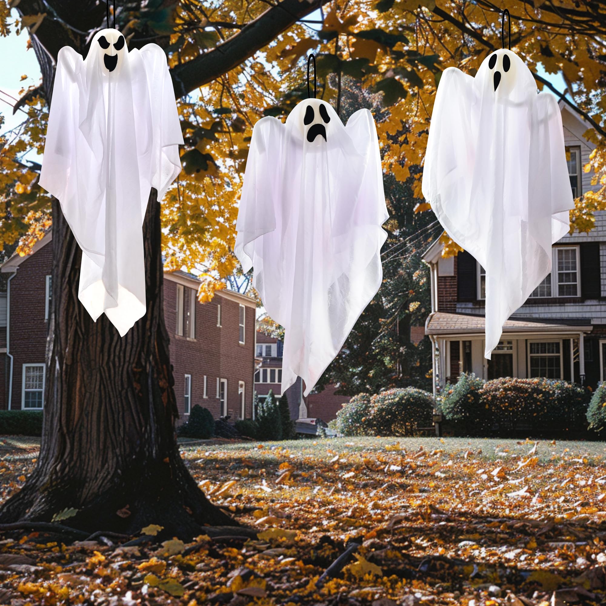 JOYIN Halloween Ghosts displayed on patio