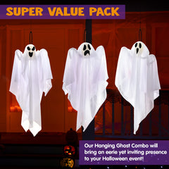 JOYIN Halloween Ghosts showing different spooky faces
