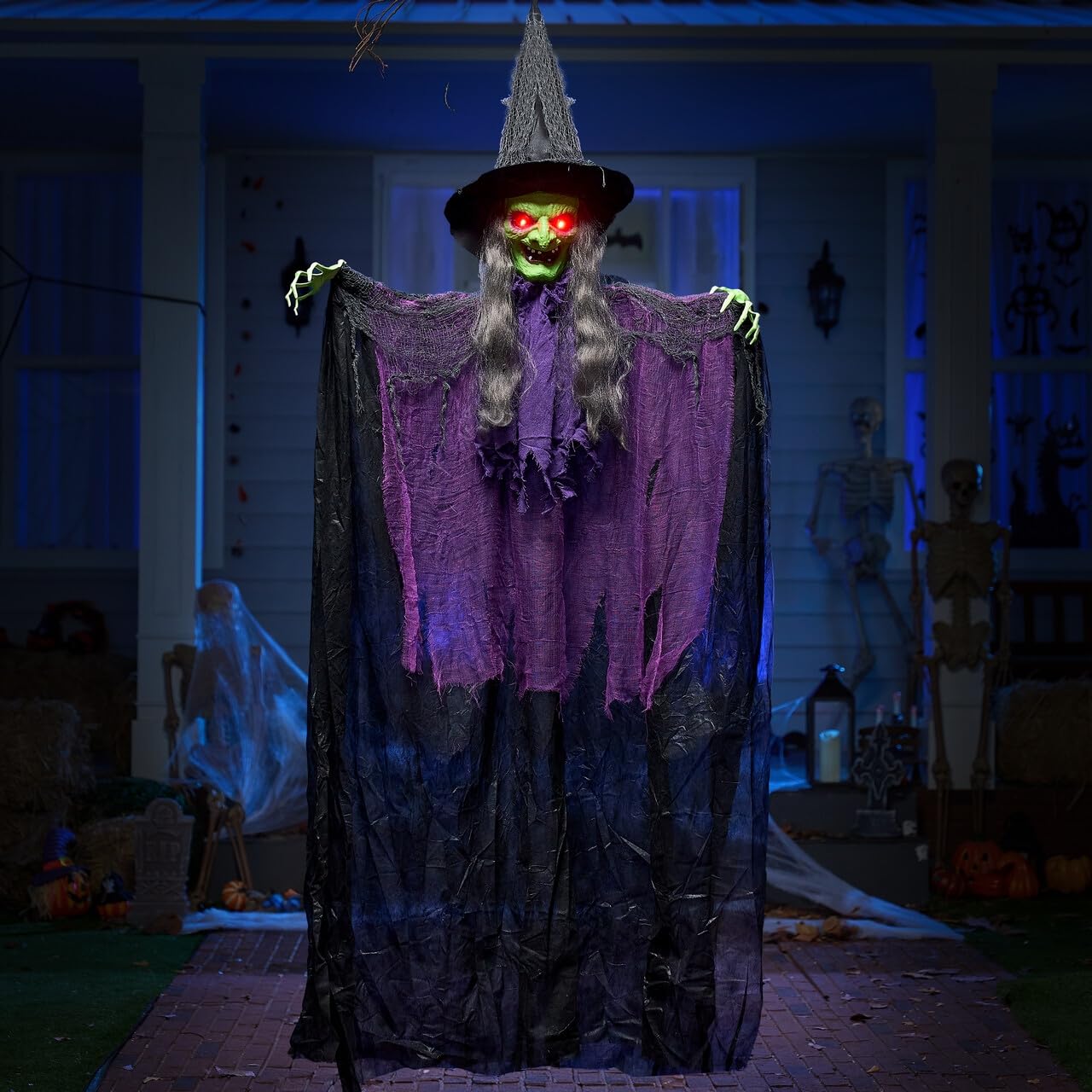 JOYIN Halloween hanging witch display on porch