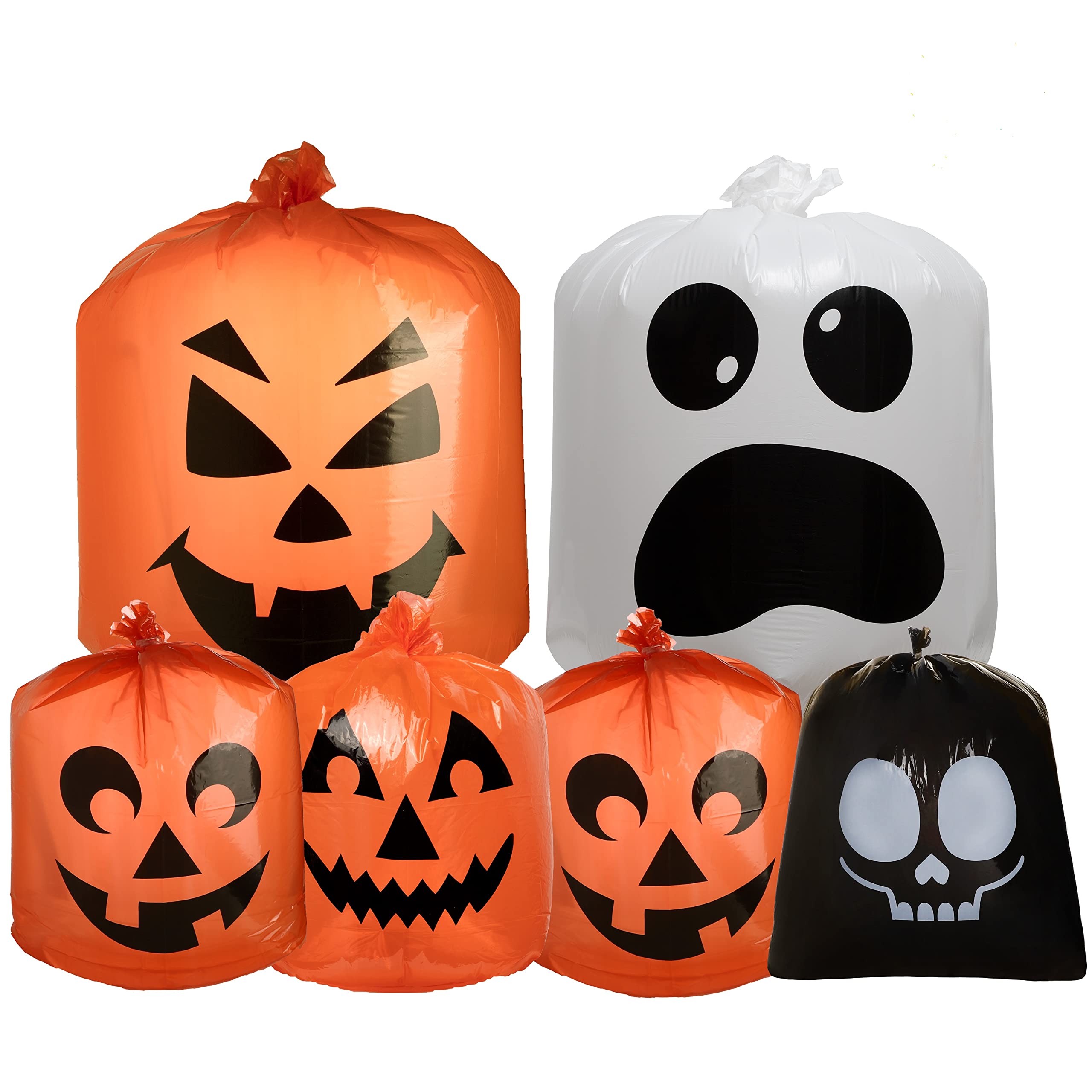 JOYIN Halloween Leaf Bags large size front view, orange color