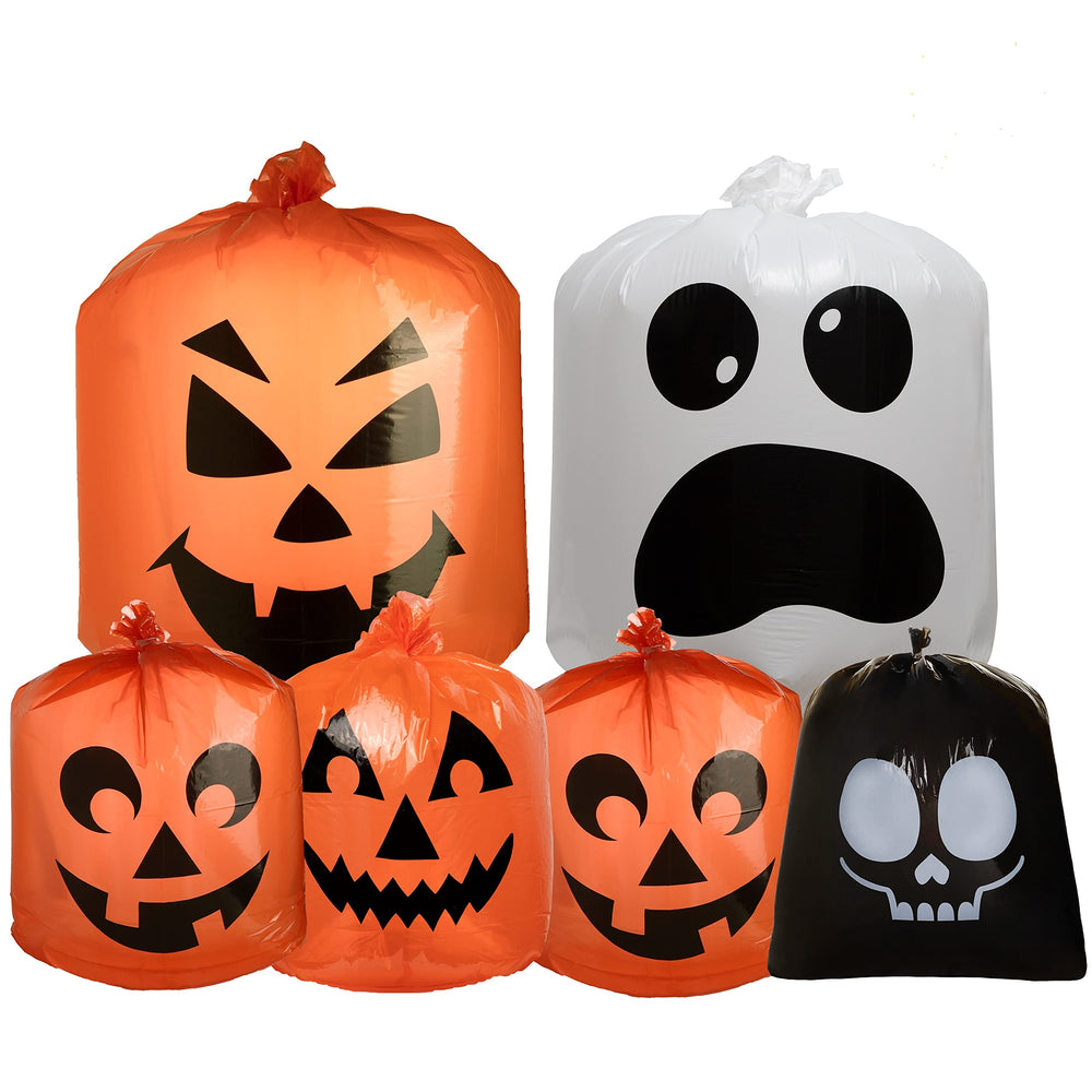 JOYIN Halloween Leaf Bags used as outdoor decoration with leaves