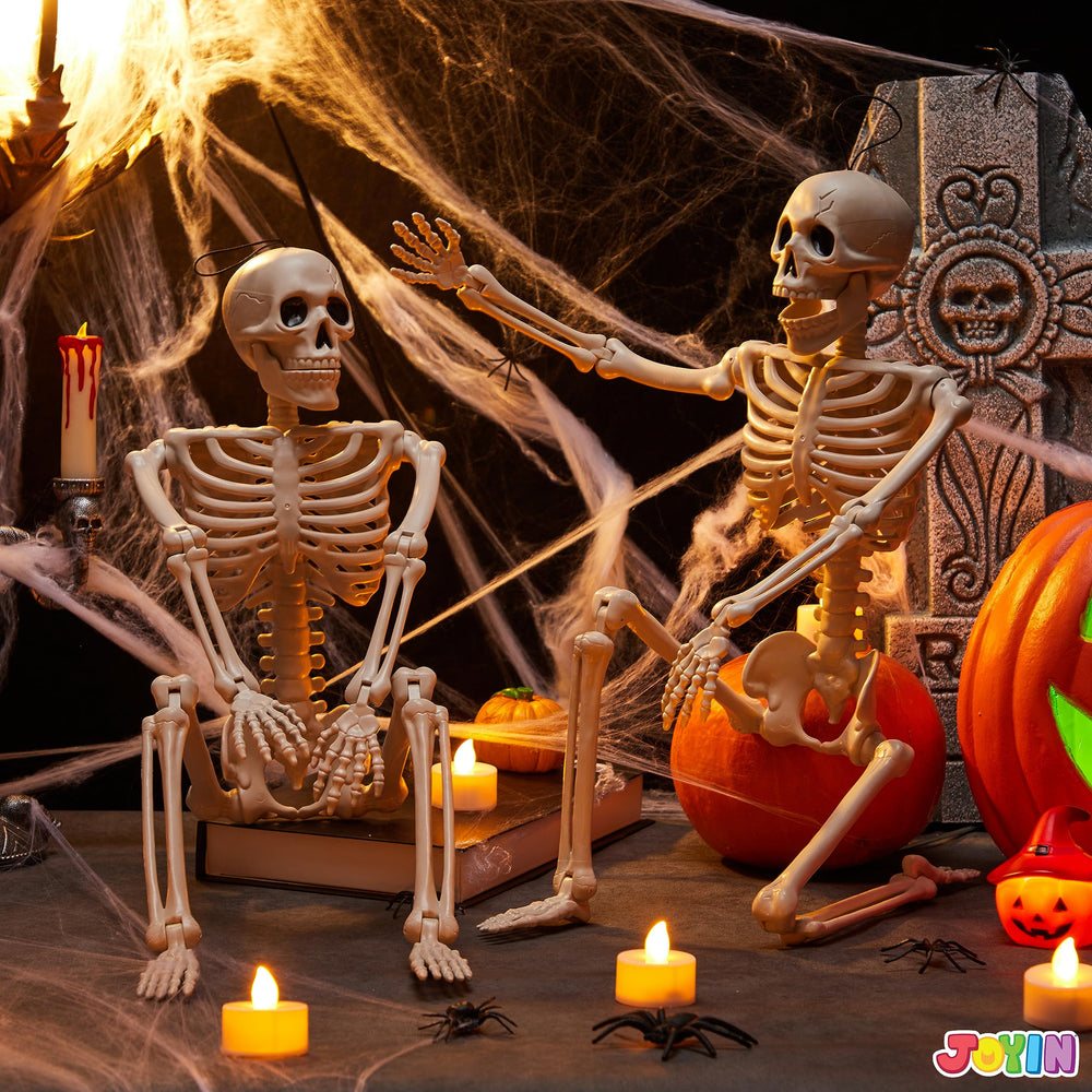JOYIN Halloween skeleton posed in a graveyard setting