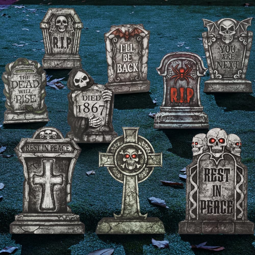 JOYIN Halloween tombstone in brown and gray colours