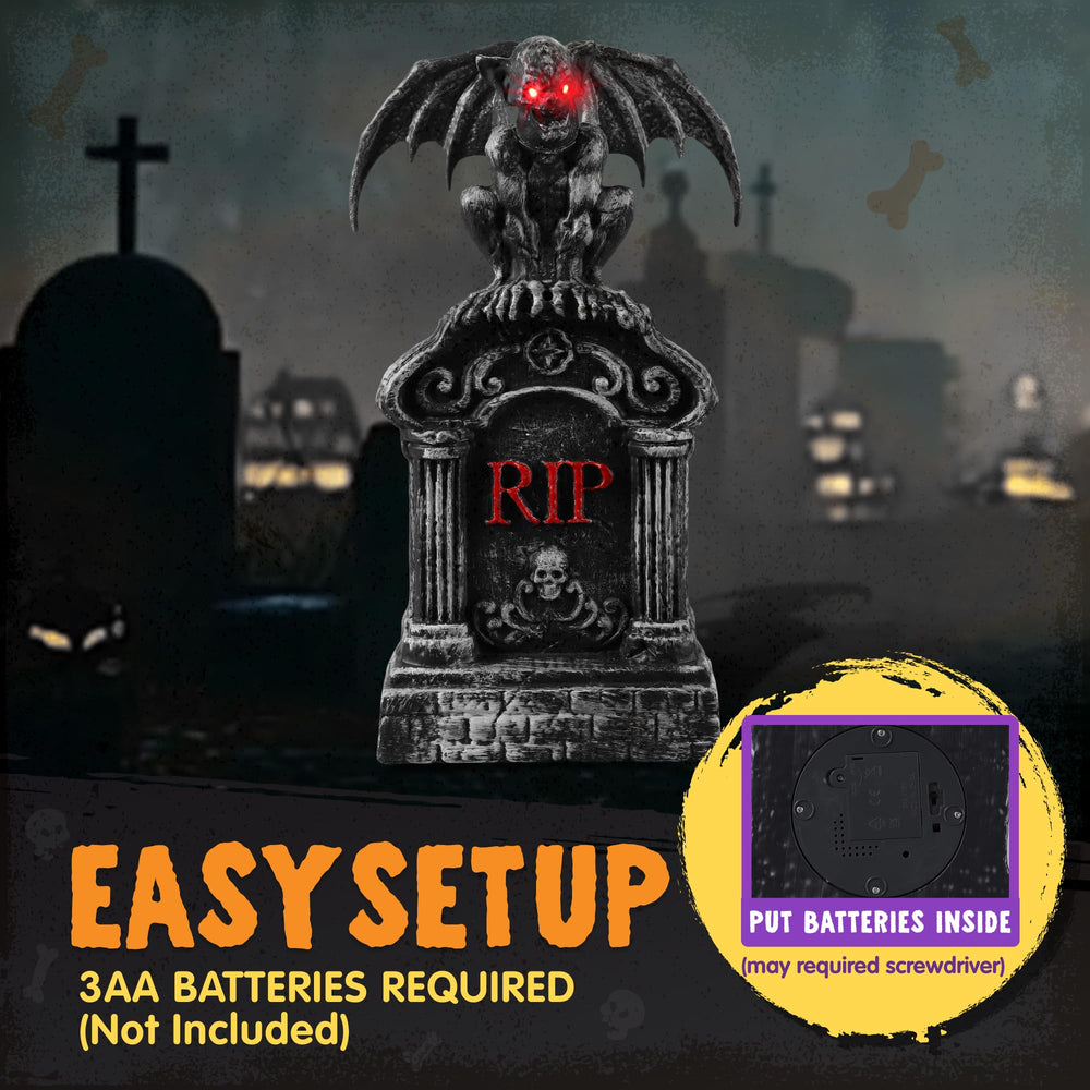 JOYIN Halloween tombstone in outdoor setting at night