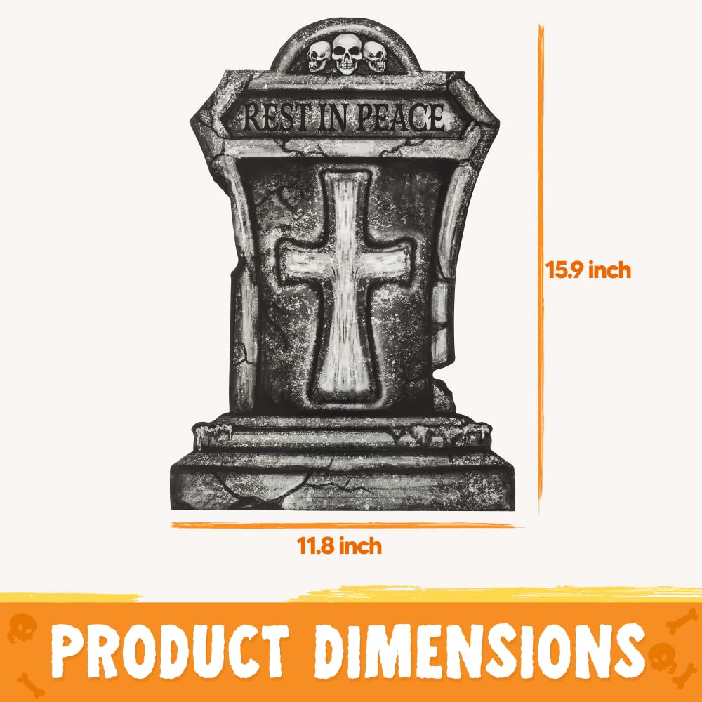 JOYIN Halloween tombstones displayed in a graveyard scene