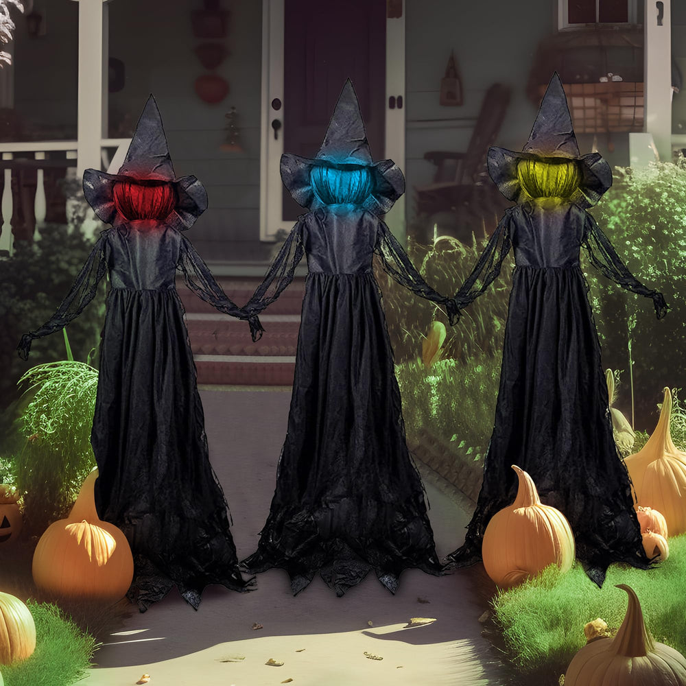 JOYIN Halloween witch decoration in night setting with lights