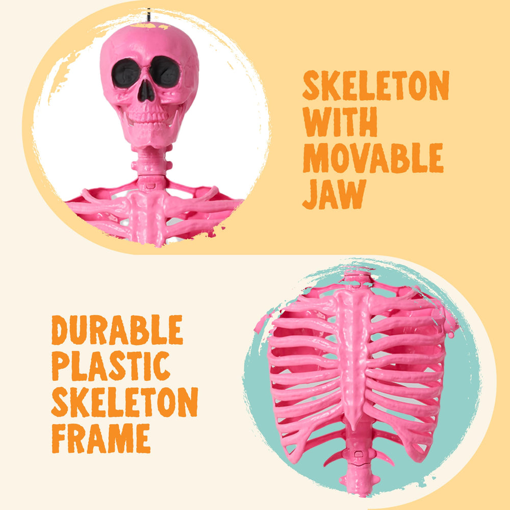 JOYIN Pink Skeleton in a spooky graveyard setting