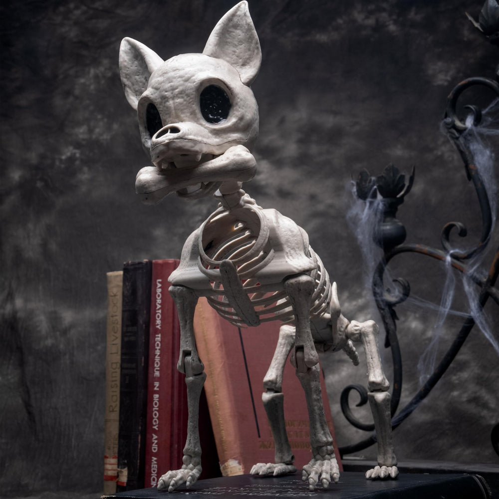 JOYIN skeleton dog in haunted house setting