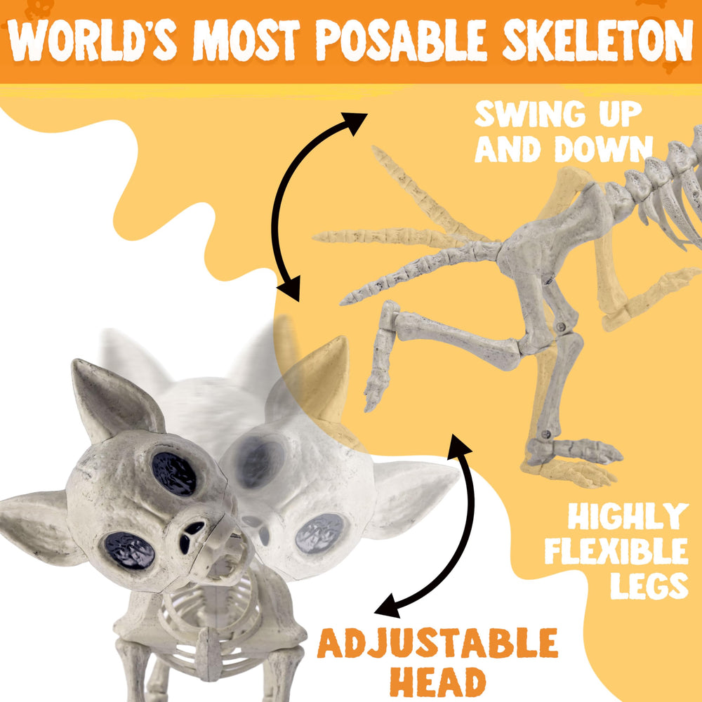 JOYIN skeleton dog in outdoor Halloween display
