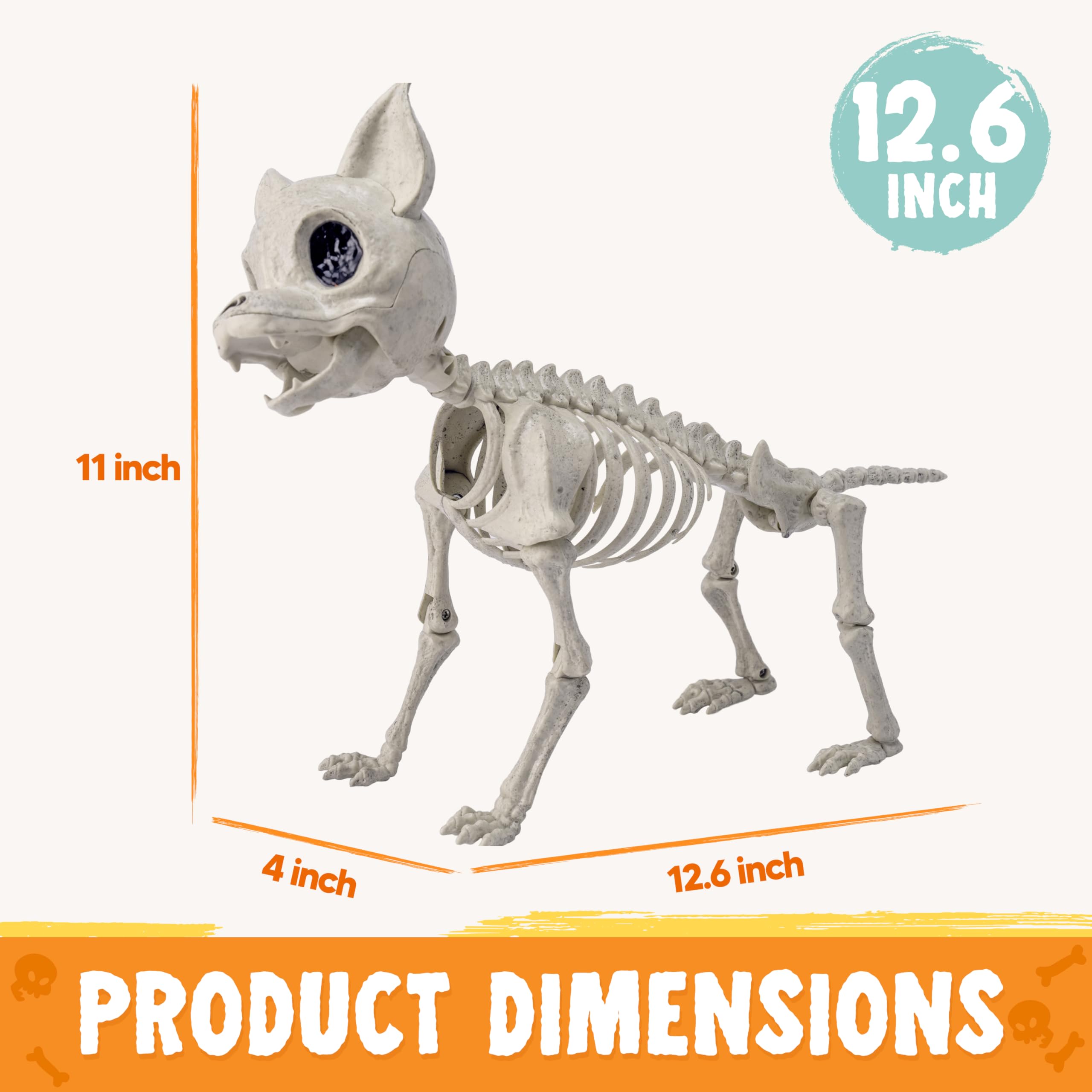 JOYIN skeleton dog positioned in garden