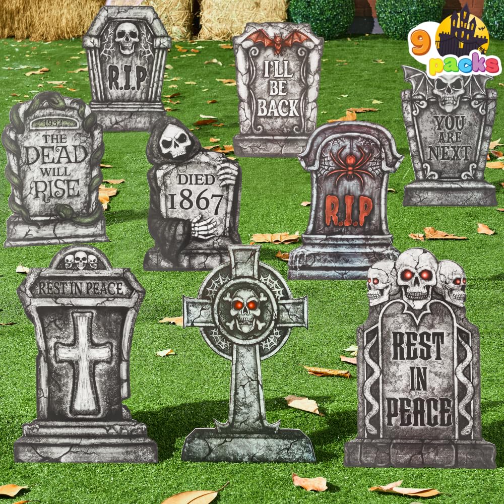 JOYIN tombstones with 18 metal stakes for easy installation