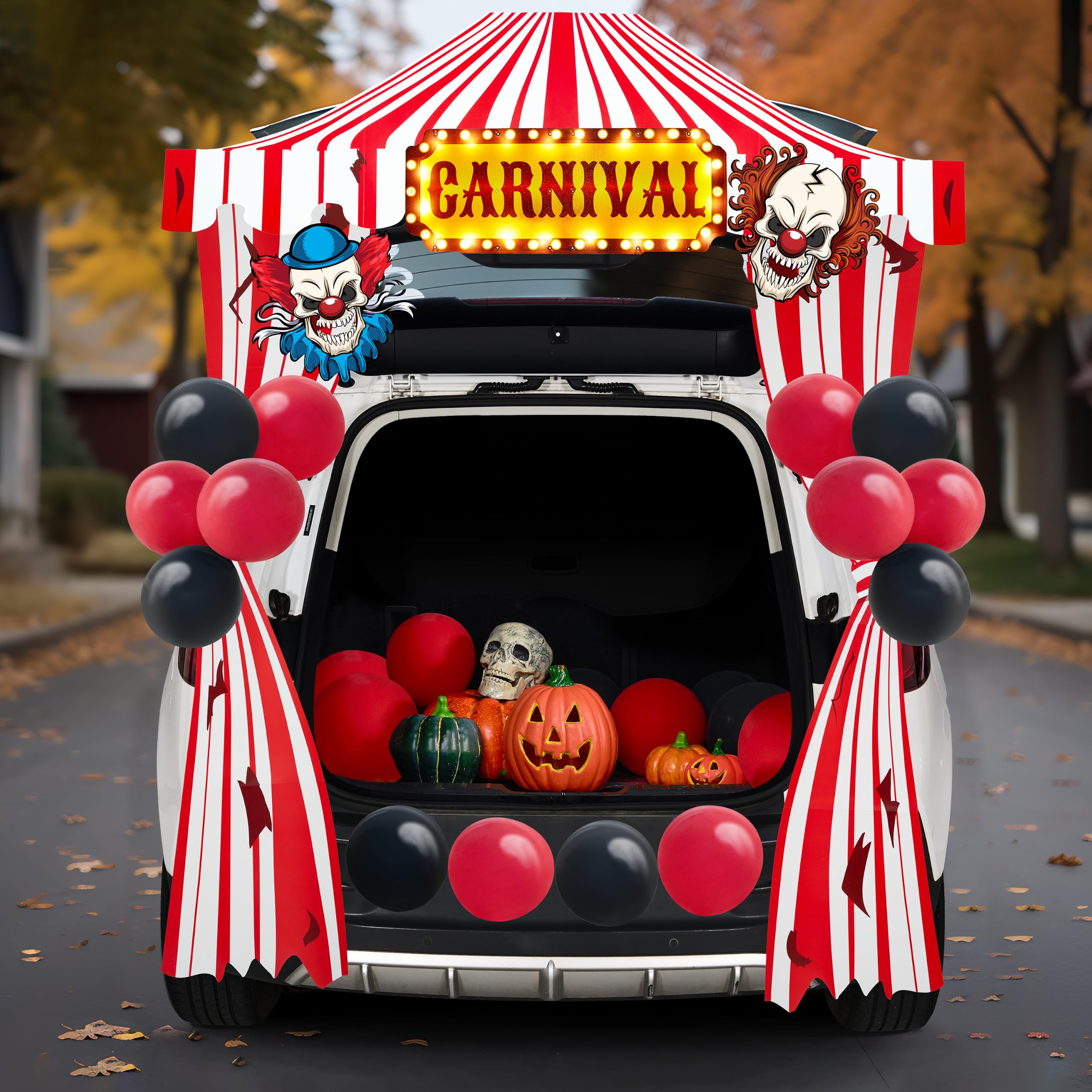 JOYIN Trunk Or Kit red carpet and clown heads