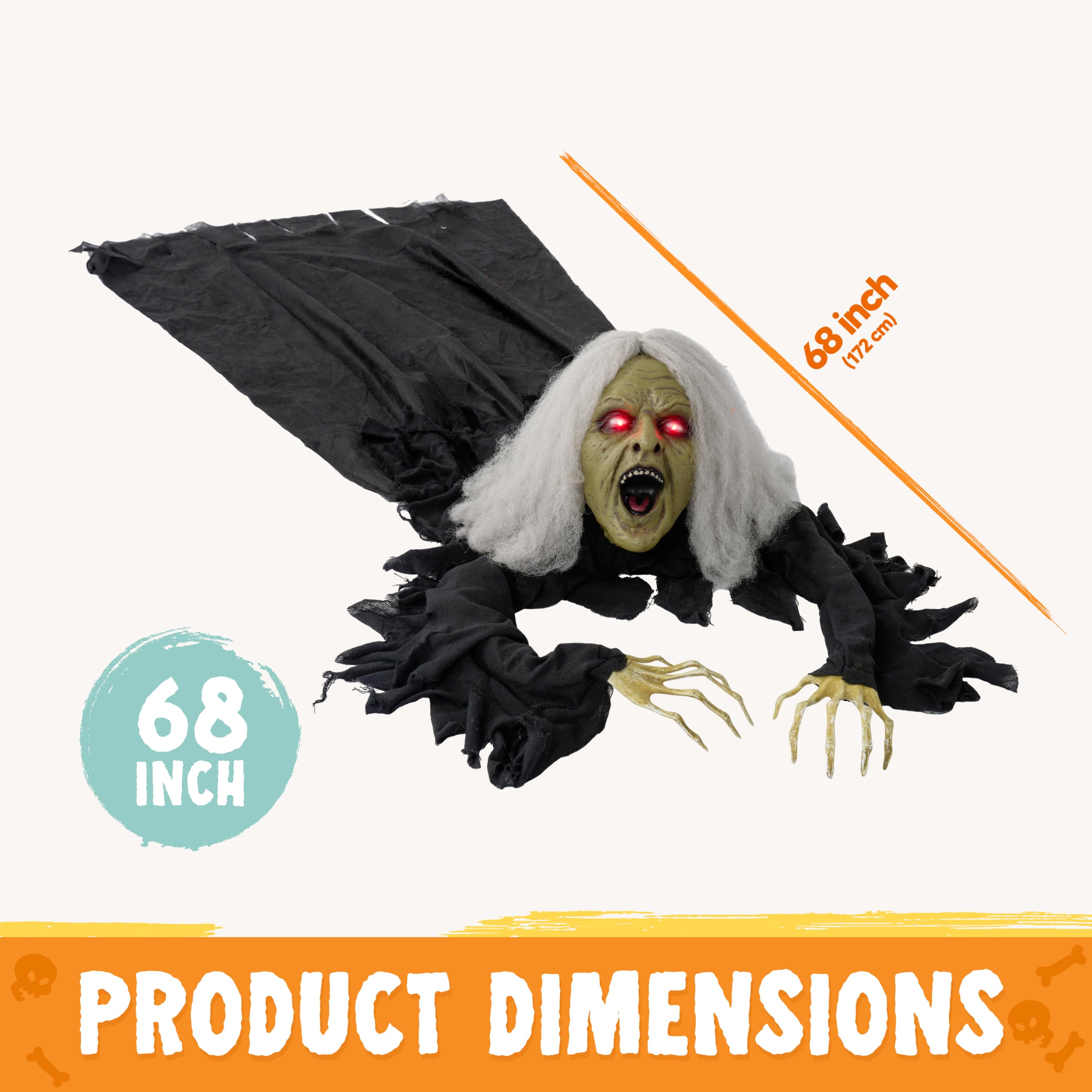 JOYIN Zombie Decoration with sound and light effects