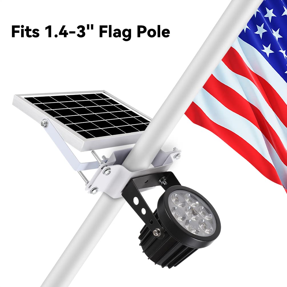 Joylight Solar Flag Pole Light showing upward projection design