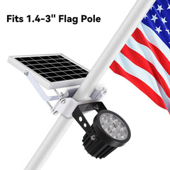 Joylight Solar Flag Pole Light showing upward projection design
