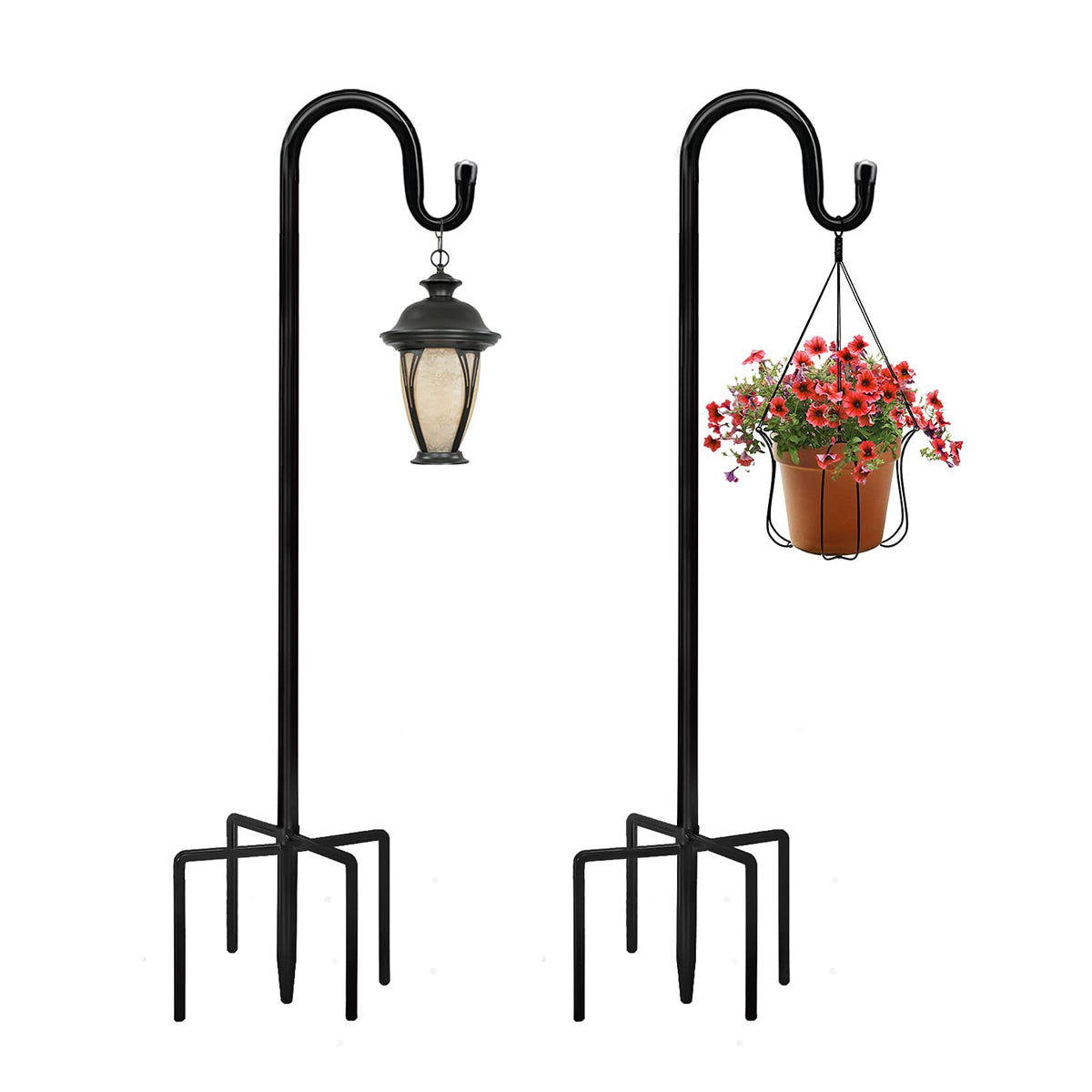 JOYSEUS 48 Inch Heavy Duty Shepherd Hook front view
