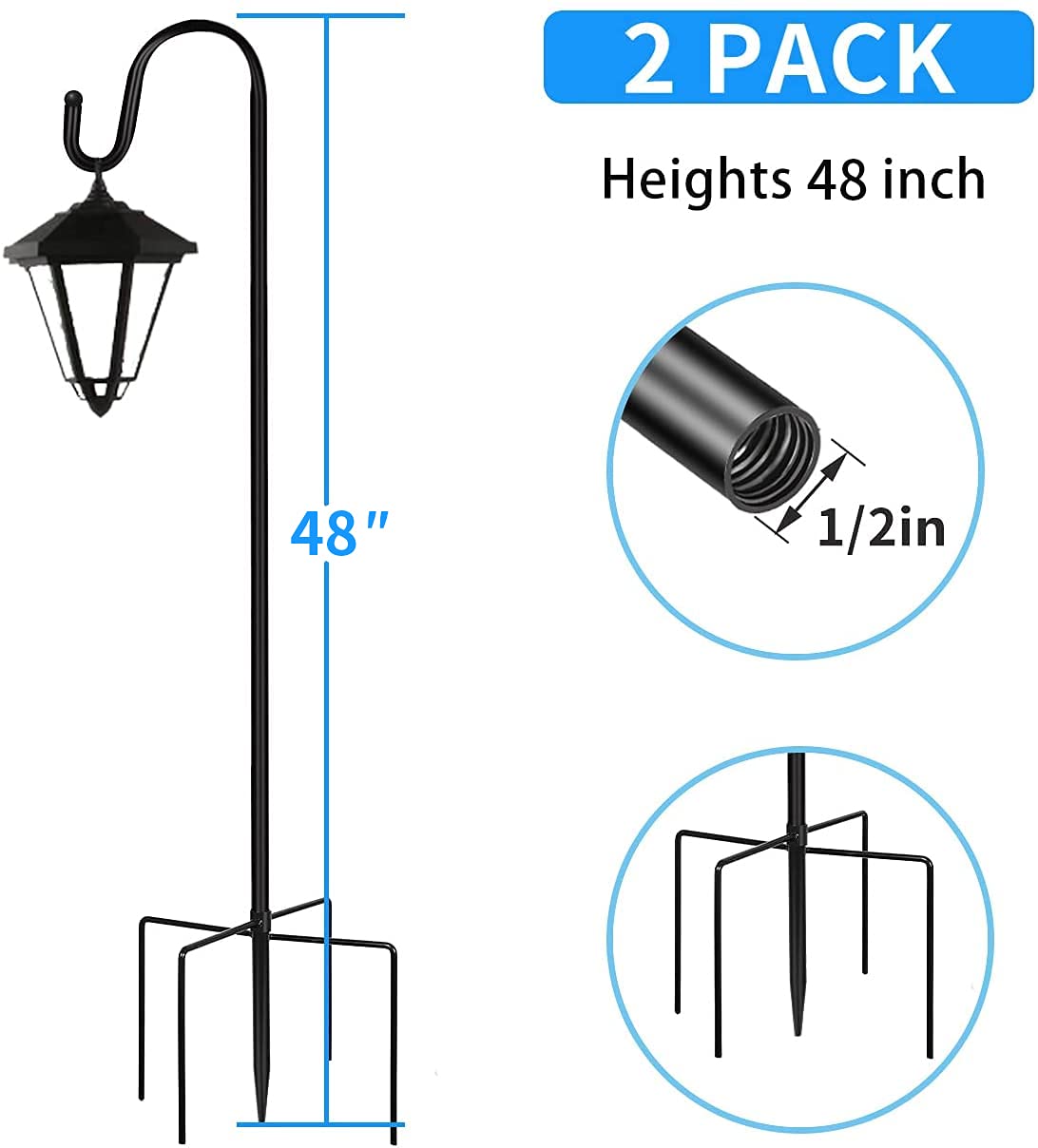 JOYSEUS Shepherd Hook holding solar light