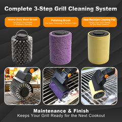 JOYWINK Electric Grill Brush with heat resistant mat