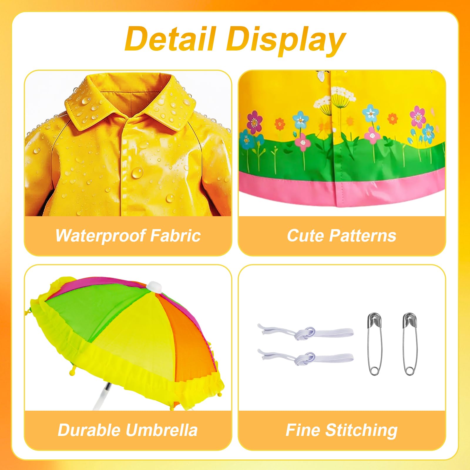 Joyxzacp umbrella featuring vibrant rainbow design for goose outfit