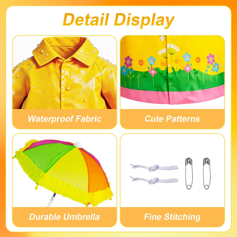 Joyxzacp umbrella featuring vibrant rainbow design for goose outfit