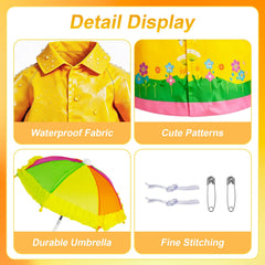 Joyxzacp umbrella featuring vibrant rainbow design for goose outfit