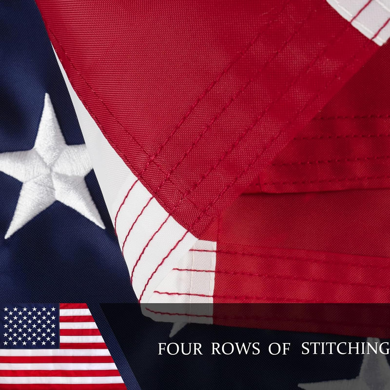 JPorton American Flag displayed outdoors on a flag pole