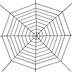 Jremreo 12 FT Halloween spider web decoration front view